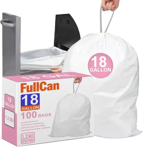 Vista 9 de Code M - 100 bolsas de basura resistentes con cordón reforzado para Reliable1st de 8-12 galones / 40-55 litros compatibles con simpIehuman Code M