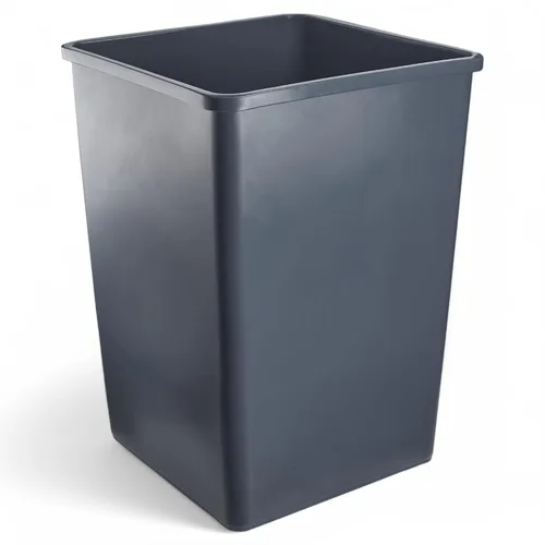 Vista 13 de Cubo de basura cuadrado negro de 19 galones, plástico de grado comercial, fácil limpieza, ideal para el hogar y la oficina