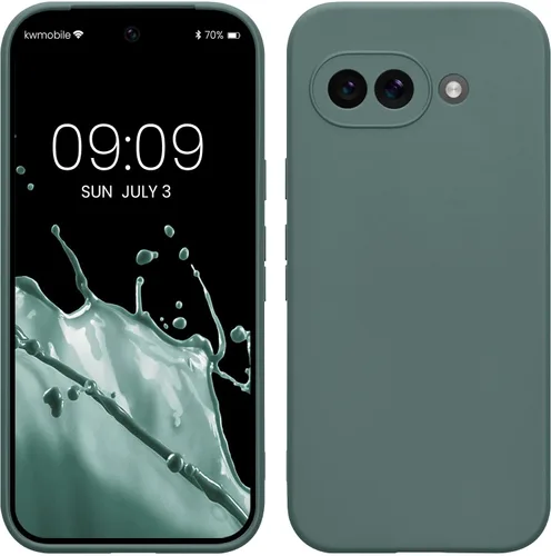 Vista 10 de kwmobile Funda compatible con Google Pixel 9 - Funda protectora delgada de TPU para teléfono - Acabado mate suave - Piedra antigua