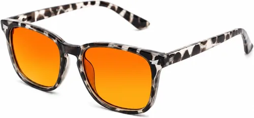Vista 20 de TIJN Gafas de dormir con bloqueo de luz verde azul, lente de luz roja para juegos de computadora, fatiga de pantalla y protección UV Negro