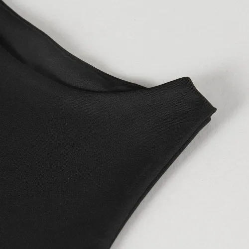 Vista 4 de PRIMODA Camiseta sin mangas con cuello redondo y espalda cruzada para mujer