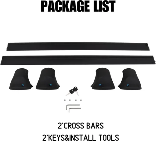 Vista 7 de Barras transversales negras para Ford Explorer 2020-2024 2025 XLT, Limited, ST Accesorios Bolsa de transporte de carga, equipaje, kayak, canoa