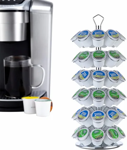 Vista 9 de Soporte para cápsulas de café K de almacenamiento de 4 niveles compatible con 36 cápsulas K-Cup