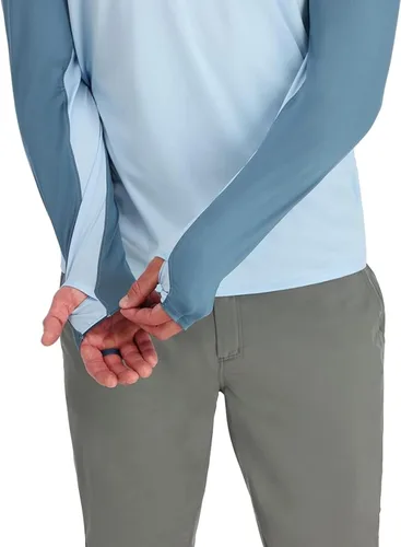 Vista 7 de Simms Bugstopper Solarflex 50+ UPF Camisa de pesca de manga larga con capucha y protector de insectos para hombre