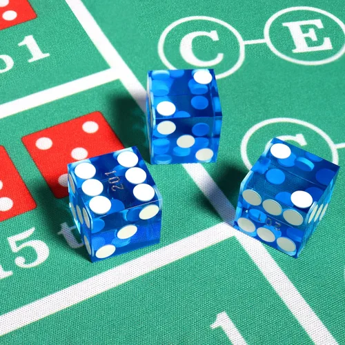 Vista 6 de GSE Games & Sports Expert Juego de dados de casino de grado AAA de 0.748 in estilo Pro Vegas, juego de 5 dados con bordes afilados y números