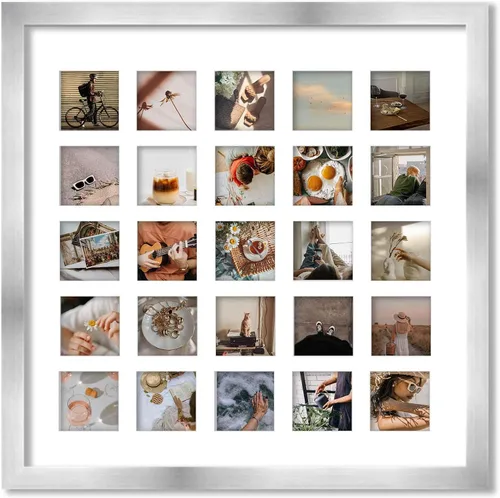 Vista 23 de Marco de fotos de Instagram mate marrón Barnwood para 1 foto