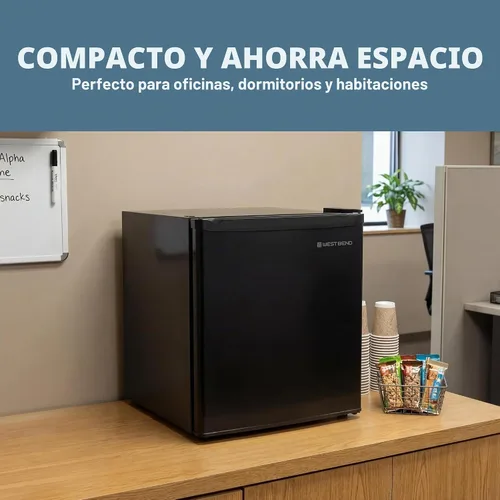 Vista 3 de West Bend Mini refrigerador compacto para oficina en casa o dormitorio, descongelación automática con puerta reversible, clasificación Energy Star