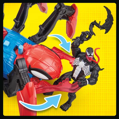 Vista 10 de Marvel Spider-Man Car Playset con función de explosión y figura de acción para niños a partir de 4 años