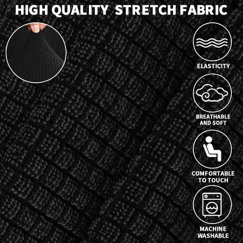 Vista 4 de JIVINER - Fundas de sofá de alta elasticidad para sofá de 3 cojines, funda de sofá extra grande de 1 pieza con parte inferior elástica