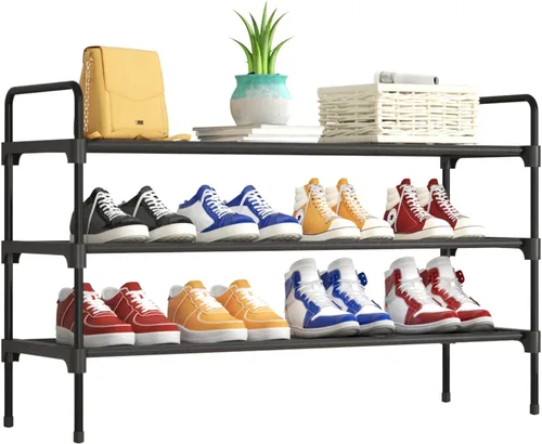 Vista 11 de Kitsure Zapatero para armario, estante de zapatos resistente y duradero, zapatero para entrada, organizador de zapatos personalizado de bricolaje