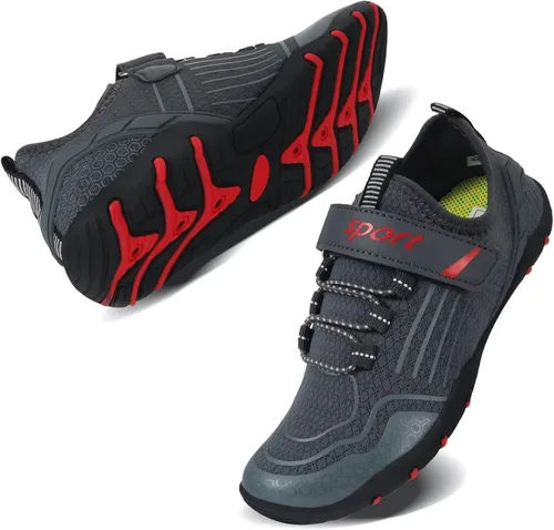 Vista 6 de Zapatos de agua para niños y niñas, de secado rápido, calcetines acuáticos descalzos, playa, piscina, natación, tenis deportivos ligeros para niños