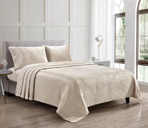 Vista 10 de Luxury Elegance - Juego de sábanas de microfelpa de terciopelo extra suave, tamaño individual, 2 piezas, color negro