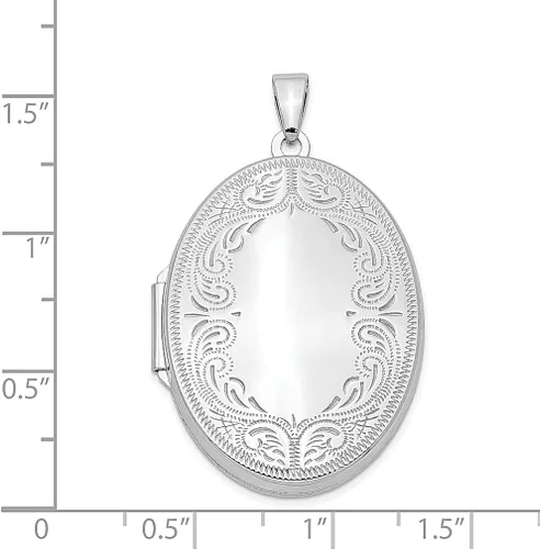Vista 4 de Collar de cadena de plata de ley 925 de 1220in con colgante ovalado de foto de desplazamiento de 1220in que sostiene fotos joyería fina para mujeres