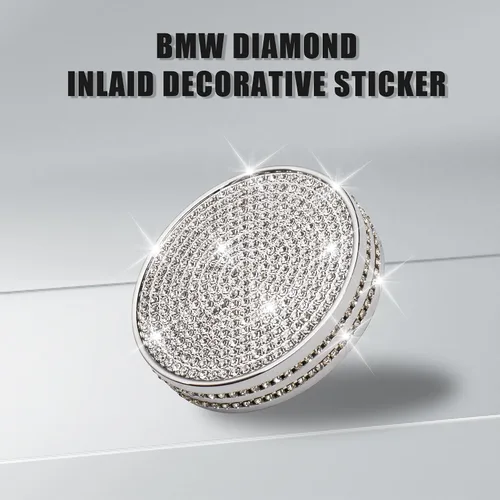 Vista 5 de Bling Media - Cubierta de botón iDrive, accesorios de automóvil, calcomanías de metal para decoración interior de automóvil, piezas para BMW 330 i