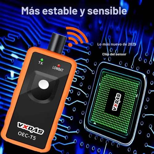 Vista 4 de VXDAS Sensor de presión de los neumáticos, herramienta de activación y restauración TPMS, Negro