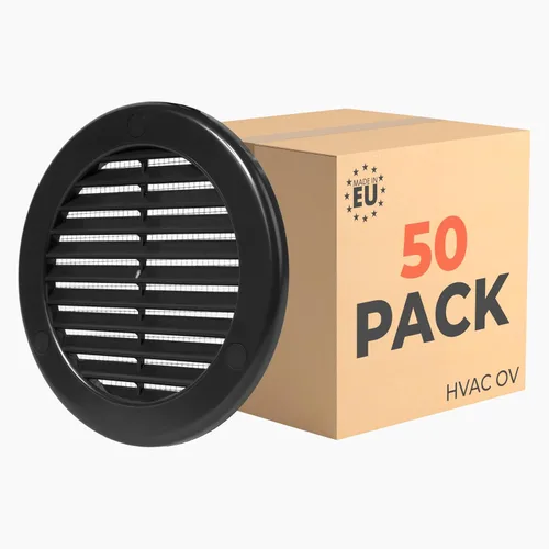 Vista 58 de Paquete de 10 cubiertas redondas de ventilación de aire de 4 pulgadas – Deflector de ventilación de aire Soffit de plástico blanco con malla