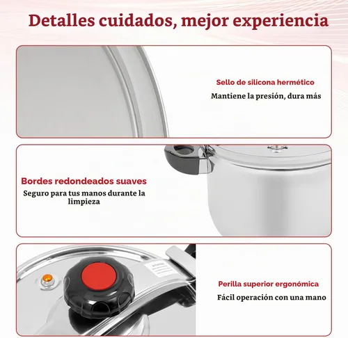 Vista 7 de Olla a presión de 11.62 cuartos de galón, olla a presión de acero inoxidable de gran capacidad con válvulas dobles, olla de estofado a presión