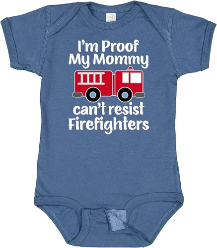 Vista 5 de inktastic Body para bebé bombero y papá bombero 0040 Negro