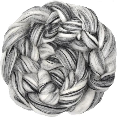 Vista 32 de Teñido a mano Superfino Merino Tencel Roving para hilar y fieltro. Albaricoque 1oz