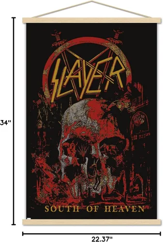 Vista 7 de Trends International Slayer - Póster de pared del sur del cielo, 22.37 x 34.00 pulgadas, paquete de impresión premium y colgador de madera de haya