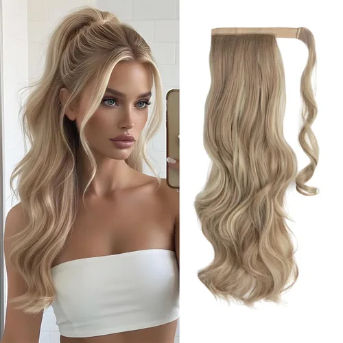 Vista 15 de CJL HAIR 14" Extensión de cola de caballo corta con cabello rizado y ondulado, clip en la cola de caballo, extensión de pelo sintético falso