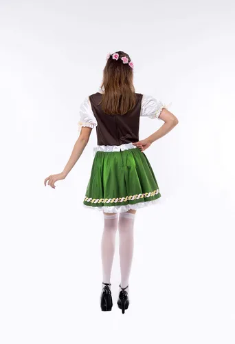 Vista 5 de Oktoberfest - Juego de disfraz para mujer diseño de rosas