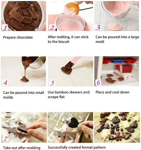 Vista 4 de Olla para fundir chocolate, mini kit de olla eléctrica para fondue con doble olla de fusión, máquina de templado de chocolate con queso