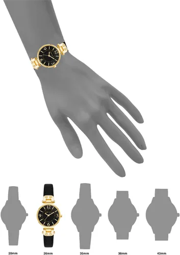 Vista 4 de Anne Klein Reloj con correa de cuero para mujer