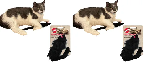 Vista 8 de SPOT Juguete de fieltro con hierba gatera de ratones Suave y colorido juguete interactivo para gatos de interior Incluye hierba gatera Paquete