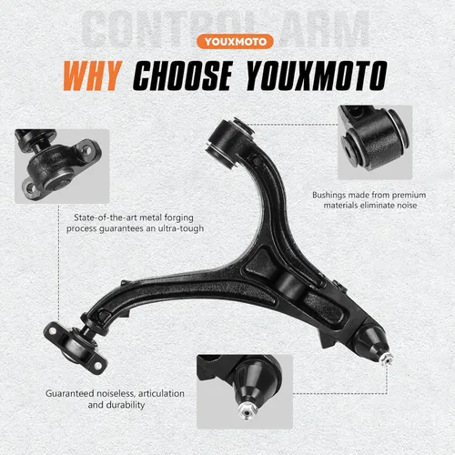 Vista 4 de Brazos de control delanteros superiores e inferiores aptos para Jeep Commander 2006-2010, Grand Cherokee (excluye SRT8) 2005-2010, 12 kits