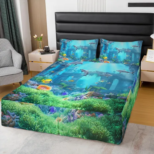 Vista 34 de Falda de cama individual de girasol, flores soleadas con esquinas divididas, faldas de cama bohemias florales amarillas, falda de cama para plantas