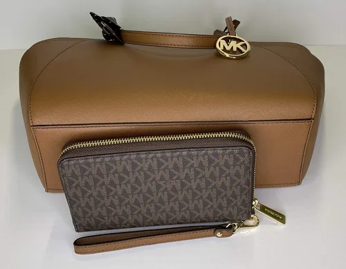 Vista 6 de MICHAEL Michael Kors Jet Set Bolsa de hombro de cadena grande con cartera grande para teléfono y bufanda delgada