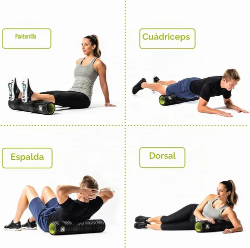 Vista 4 de Rodillo de espuma TriggerPoint Grid 2.0 (26 pulgadas) con videos instructivos en línea (idioma español no garantizado), negro, talla única