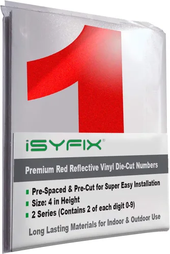 Vista 84 de iSYFIX Calcomanías de Números de Vinilo Verde Manzana – 1.5 Pulgadas Autoadhesivas (2 Juegos) – Calcomanía Premium Troquelada y Pre-espaciada