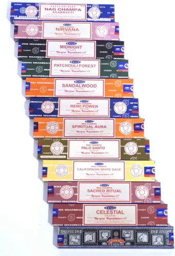 Vista 3 de Satya Original Oriental Series Incienso Premium (12 aromas surtidos) (espiritual y limpiador), INNC-VP12