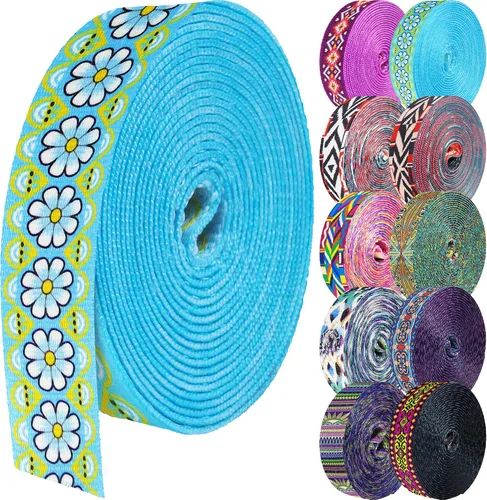 Vista 66 de 1.5 pulgadas Correa de nailon con patrón, correas de cinturón de nailon, correas para bolso, correas para mochila, cinturón de nailon