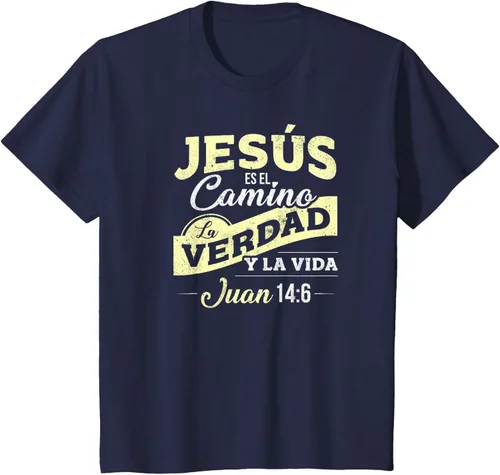 Vista 49 de Camisas de la Biblia de Jesus para los Cristianos Camiseta Española Negro