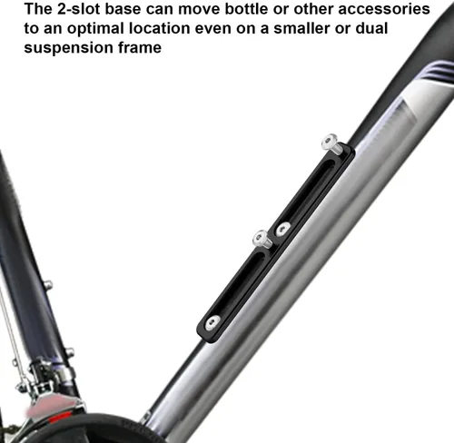 Vista 4 de Adaptador de jaula para botella de bicicleta, base de montaje B-RAD de aleación de aluminio ajustable en posición alterna, soportes de montaje