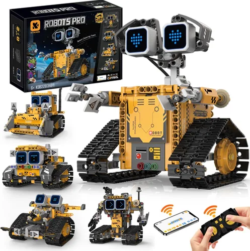 Vista 11 de Gohero Kit de construcción de robot, juguetes STEM 5 en 1 para niños de 8 a 10 años con control remoto y aplicación