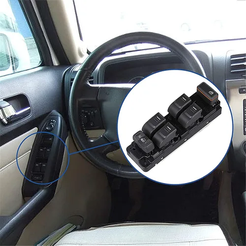 Vista 8 de Interruptor maestro de ventana eléctrica delantera izquierda para lado del conductor compatible con Chevrolet Chevy Colorado 2004-2012 / GMC Canyon
