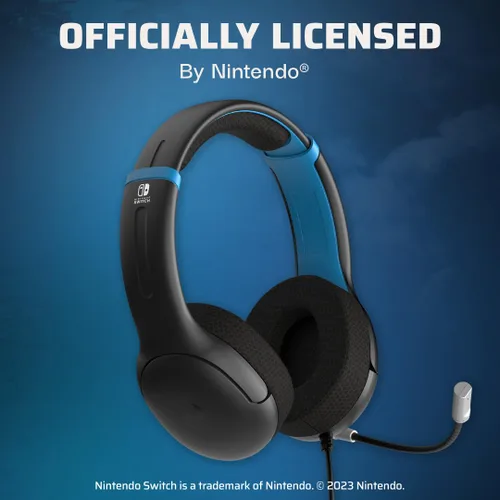 Vista 5 de PDP AIRLITE - Auriculares estéreo para juegos con micrófono para Nintendo Switch/Lite/OLED, micrófono con cancelación de ruido con cable, ligero