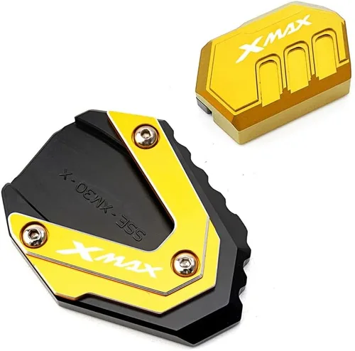 Vista 7 de KAnduo M para Yamaha Xmax 300 X-MAX 125 250 300 400 motocicletas Kickstand lateral soporte ampliador Pad y soporte soporte soporte columna auxiliar