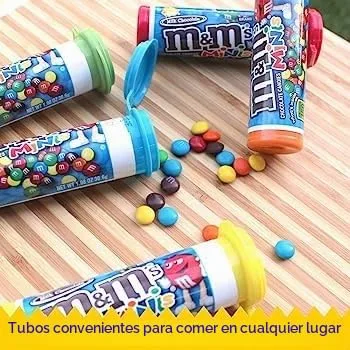 Vista 4 de QT M&Ms Minis - Caramelos surtidos de chocolate, tubos de 1.08 onzas, 12