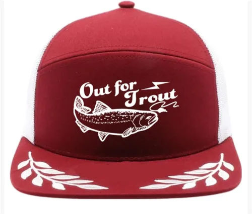 Vista 64 de ThatsRad Out for Trout Corduroy Snapback Sombrero Gorra Pesca con Mosca Pescador