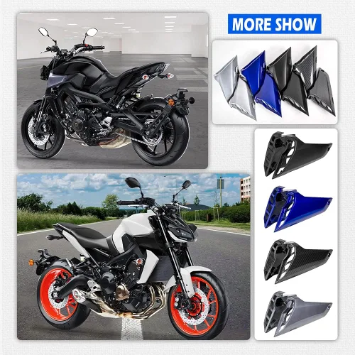 Vista 8 de Cubierta del panel lateral del tanque de combustible para motocicleta, compatible con Y-amaha MT09 MT 09 MT-09 2017 2018 2019 2020 Accesorios Kit
