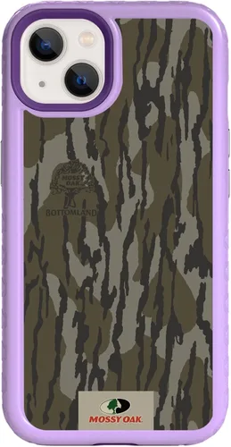 Vista 30 de cellhelmet Mossy Oak Agua Yellowfin Funda de doble capa en morado lila diseñada para iPhone 13 Pro Max a prueba de golpes y caídas, duradera