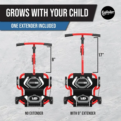Vista 3 de EzyRoller Nuevo Pro-X Juguete Montable para Niños y Adultos - Rojo Juguete de equitación galardonado para exteriores e interiores para niños