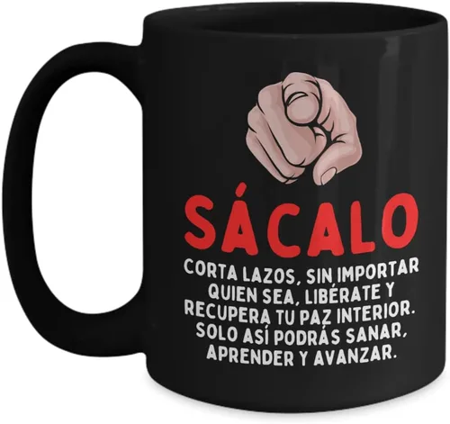 Vista 3 de Afirmaciones emocionales para hijo hija hermano hermana, taza de café - Sacalo - Regalo para hombre o mujer