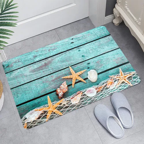 Vista 22 de LYFANS Alfombras de baño de espuma de esponja absorbente suave para baño y cocina (23.5 x 59 pulgadas), tapete de franela antideslizante brillante