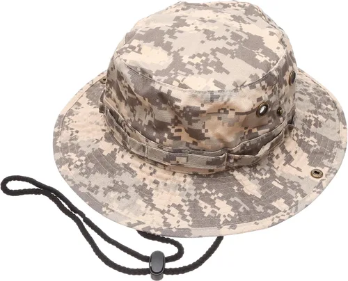 Vista 13 de Sombrero de cubeta para verano, para exteriores, para pescar, de safari, de caza, con correa ajustable